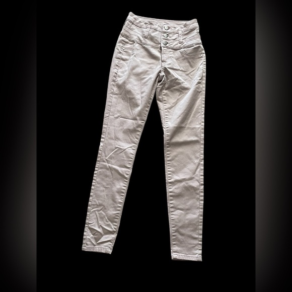 Pale Pink Three Button Jeans * Tinseltown * Size 0 - Picture 3 of 14